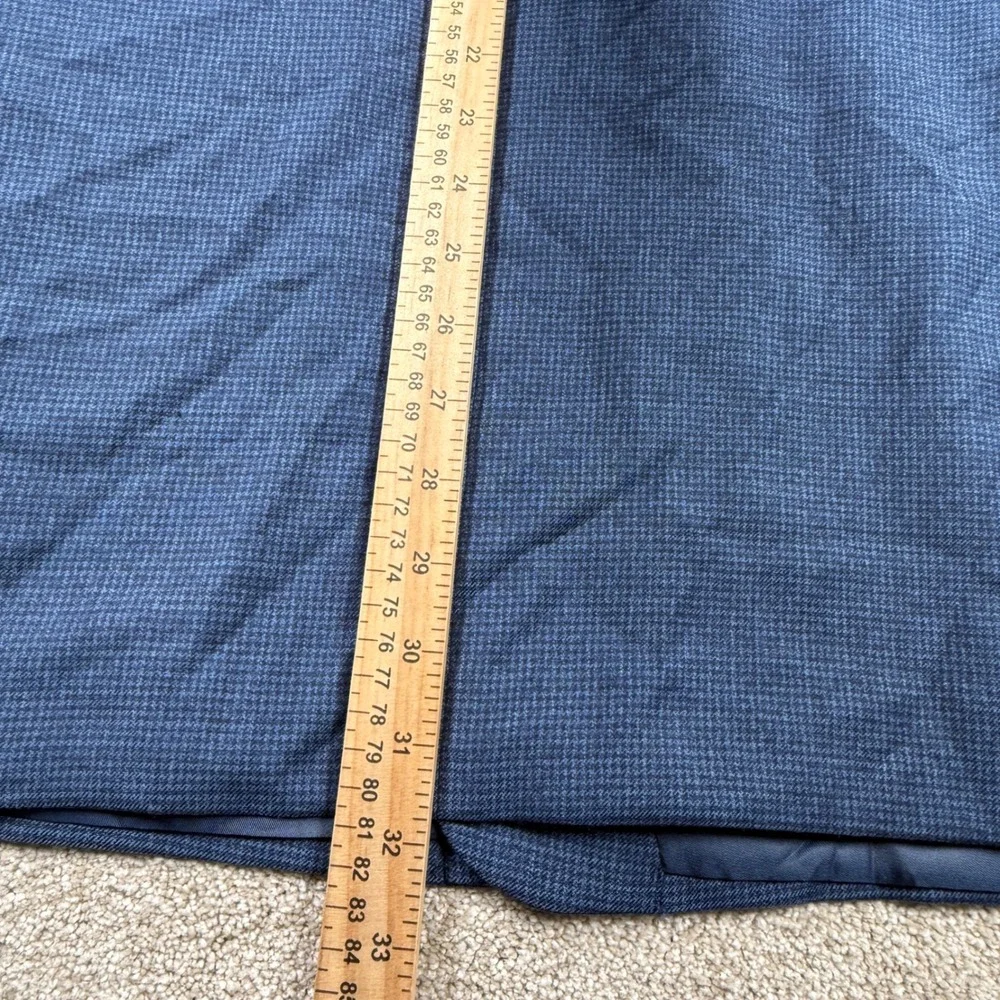 Jos. A. Bank Mens 44R‎ Blue Blazer Sport Coat Traditional Fit Micro Check Jacket